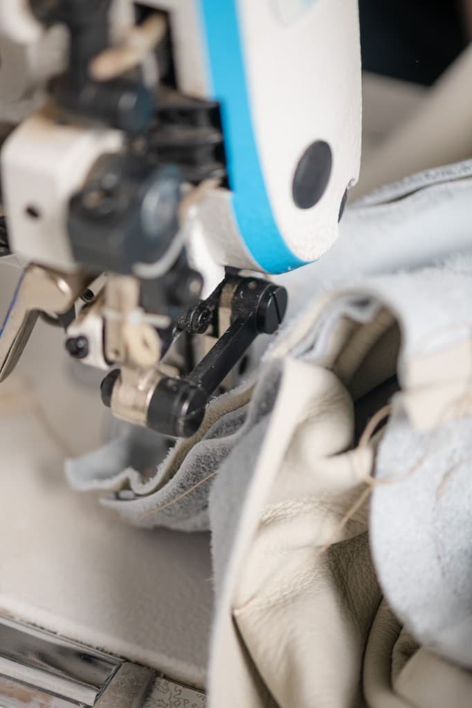 Close-up of precision stitching on premium material.
