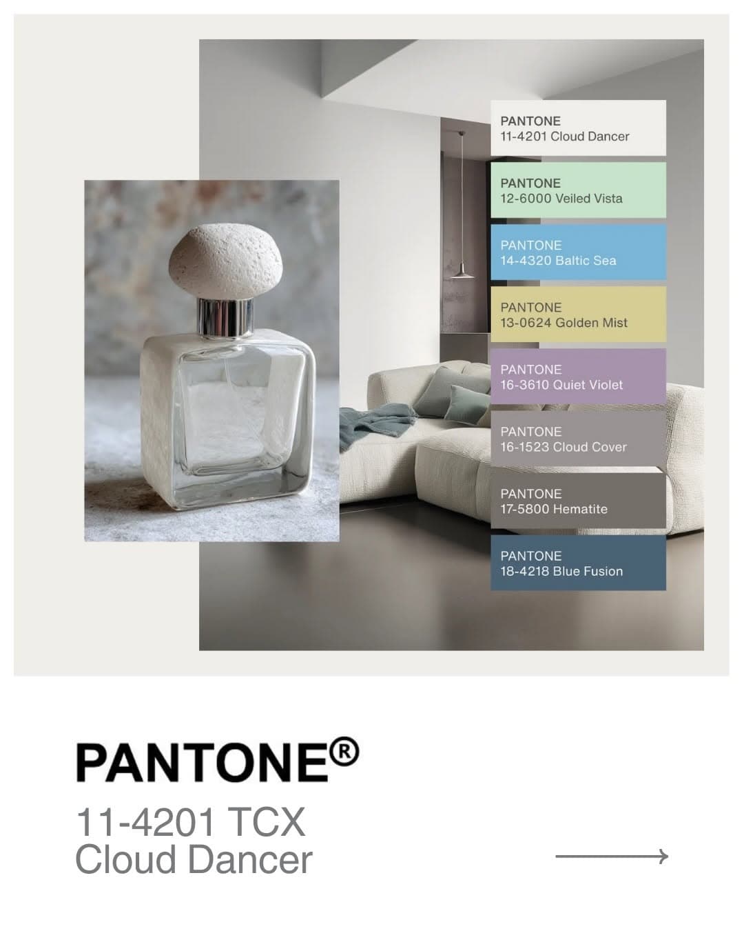 Meet Cloud Dancer Pantone s Colour of the Year 2026. Soft airy and beautifully understated. We can t wait…